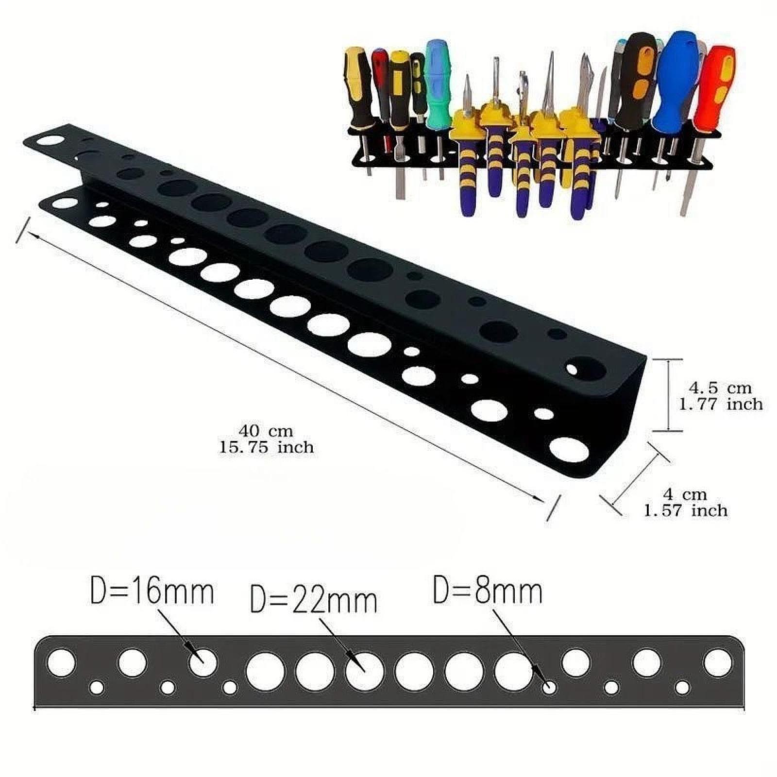 Workshop Tools On Wall - Wall Mounted Screwdrivers Holder Utility Shelf
