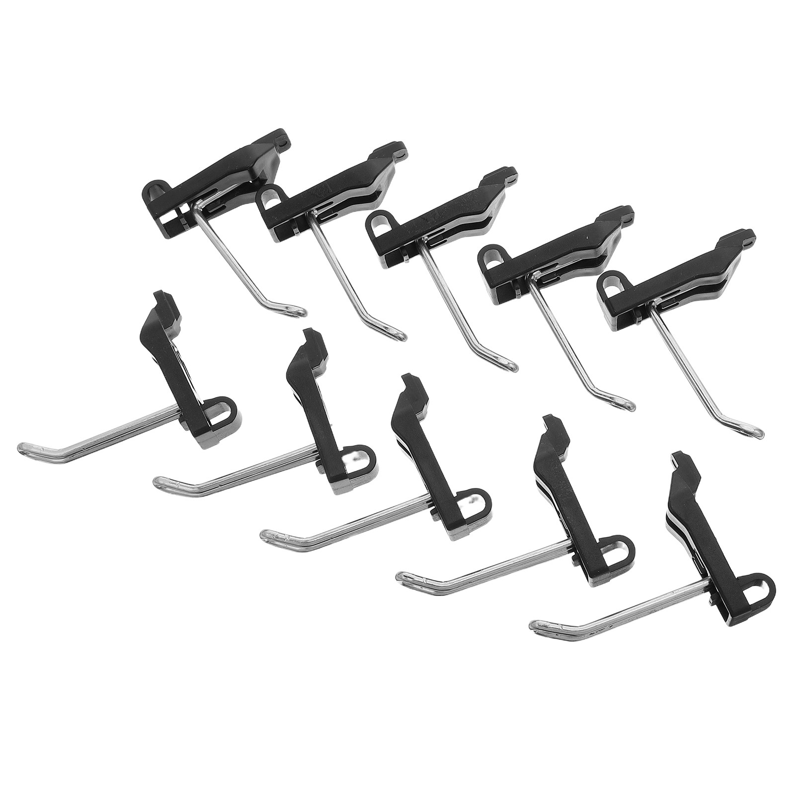 Power Tools In Workshop - 10Pcs Sturdy Slotted Pegboard Hooks for