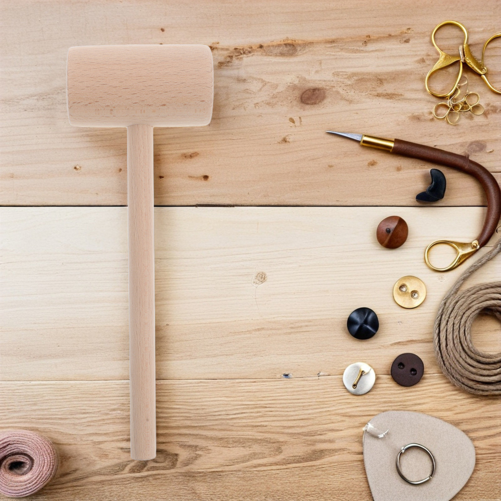 Mallet Wood Carving - Wooden Hammer DIY Crafts Mallet Woodworking