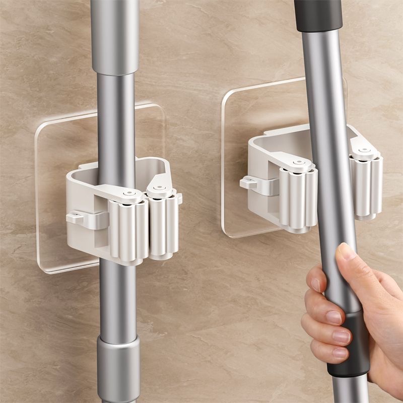 Workshop Tools On Wall - No-drill Hooks Adhesive Wall Hanging Mop