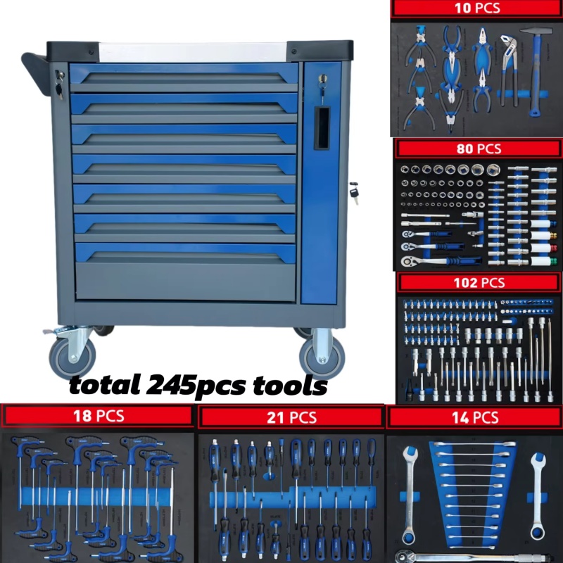 Tools For Garage Workshop - 7-Drawer Lockable Rolling Steel Workshop Tool