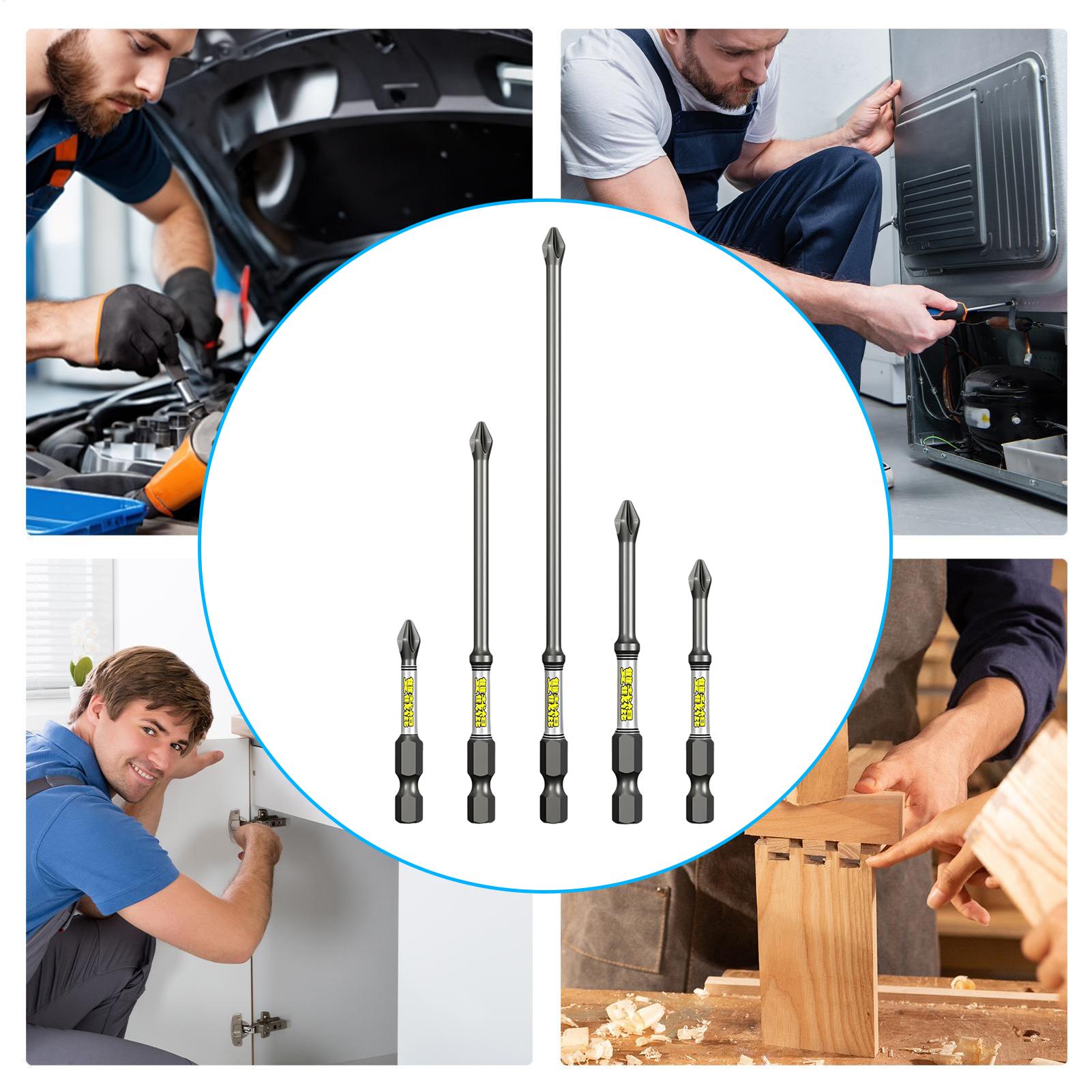 Drill Screwdriver Bit Set 5-Pi - Tools For Garage Workshop 评论和价格