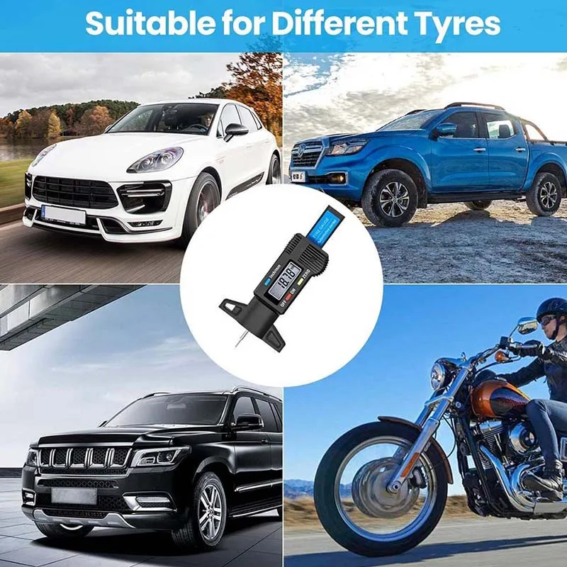 Digital Car Tyre Tire Tread De - Workshop Measuring Tools 评论和价格