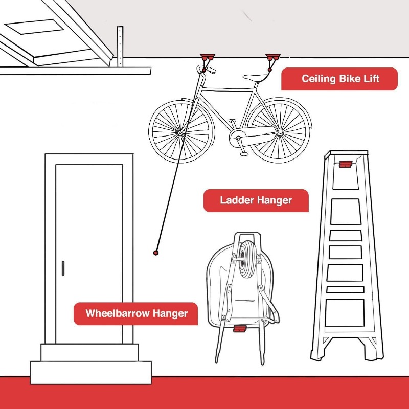 Heavy Duty Ladder Hooks - Wall - Workshop Tools On Wall 评论和价格