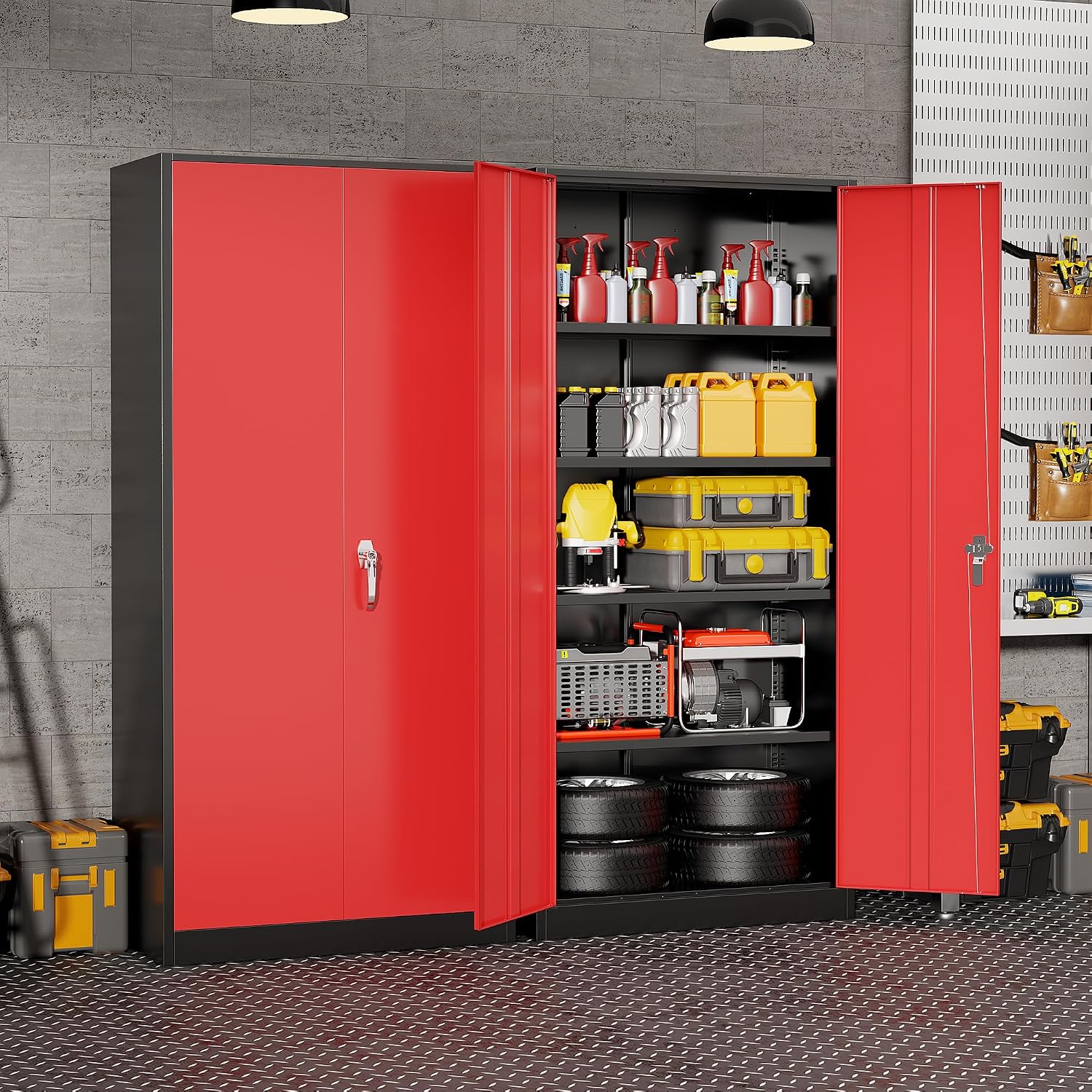 Heavy Duty Metal Garage Storag - Tools For Garage Workshop 评论和价格