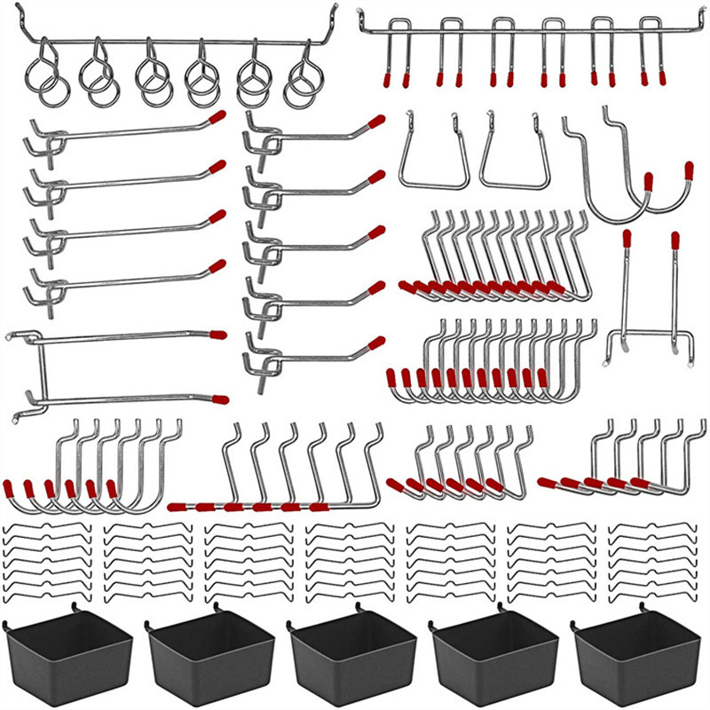 114 Pcs Pegboard Hooks Set Met - Workshop Tools On Wall 评论和价格