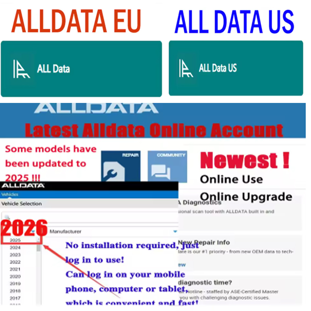 Alldata EU US Newest Online Ac - Workshop Tools Online 评论和价格