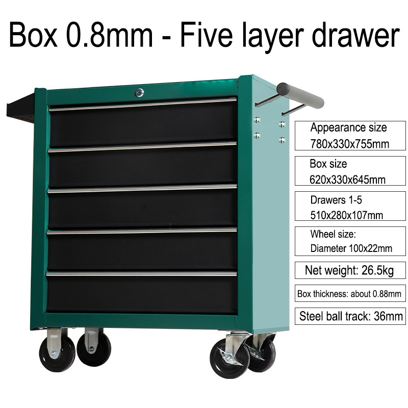 5 Drawer Storage Tool Box Trol - Maintenance Workshop Tools 评论和价格