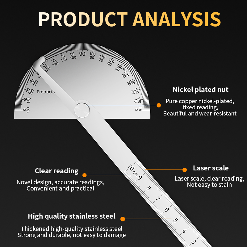LUXIANZI Stainless Steel Protr - Workshop Measuring Tools 评论和价格
