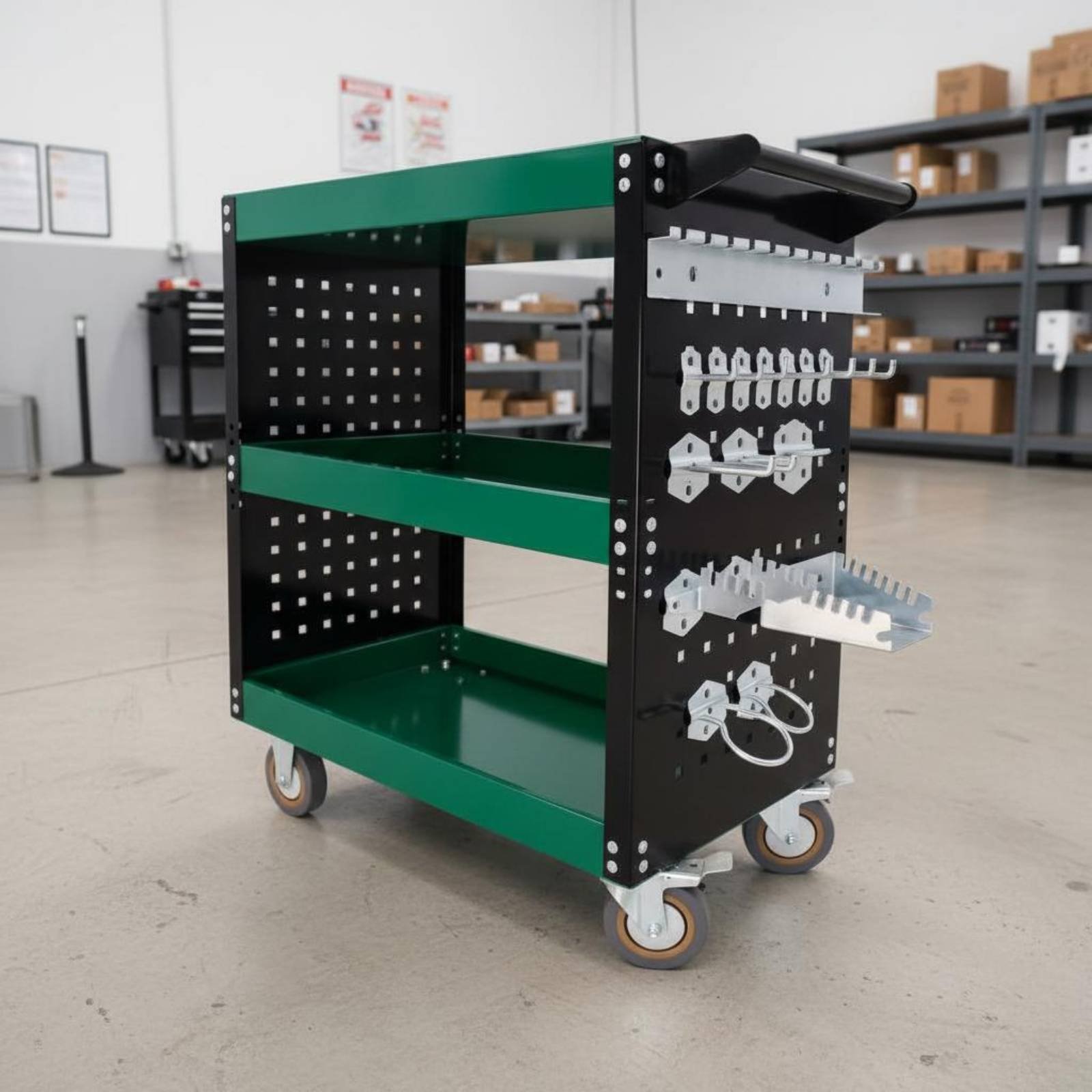 3-Tier Tool Cart Thickened Ste - Tools For Garage Workshop 评论和价格
