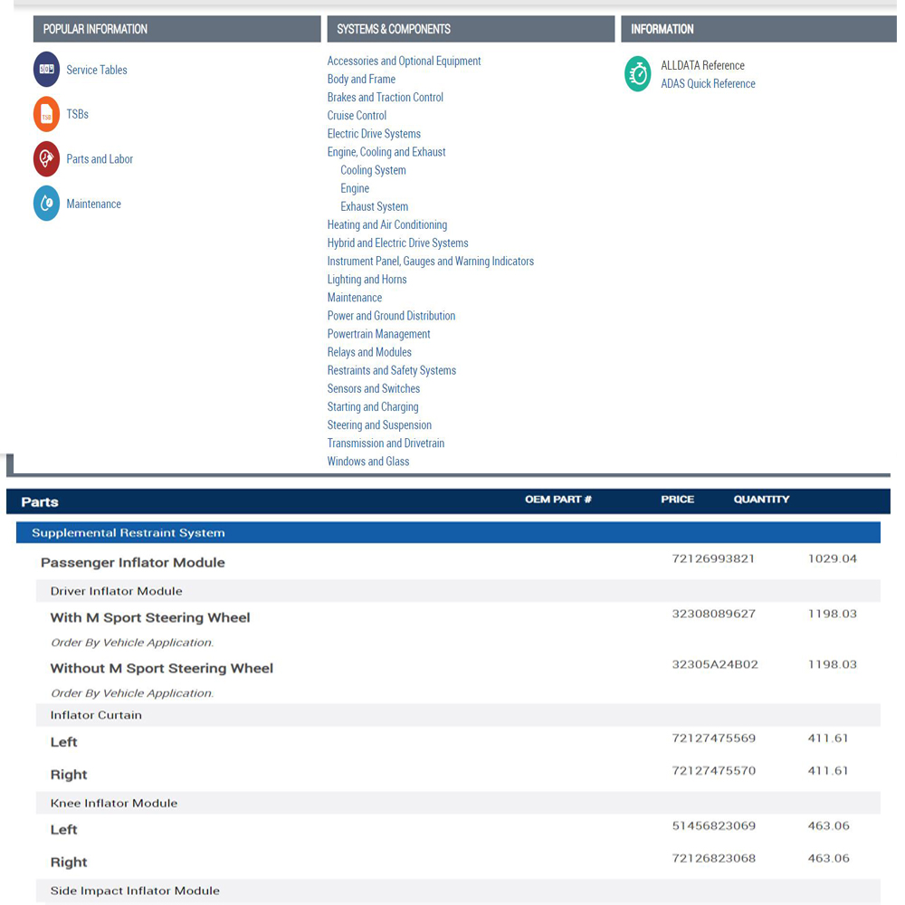 Alldata Repair Online Software - Workshop Tools Online 评论和价格