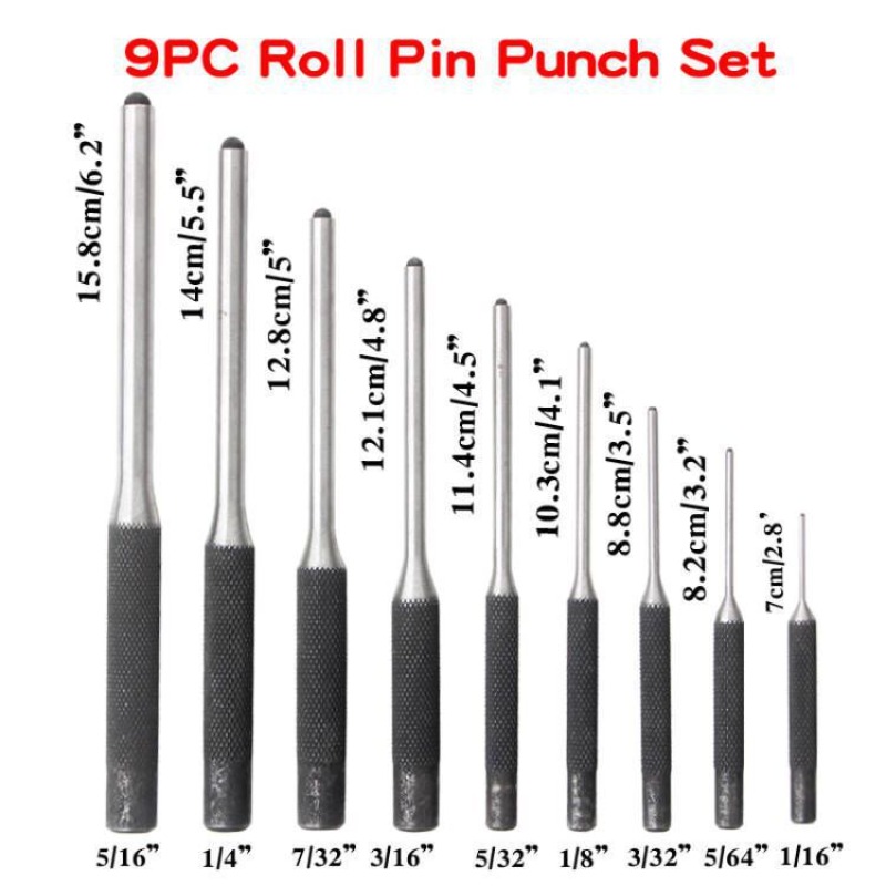 Professional 9Pcs Roll Pin Pun - Maintenance Workshop Tools 评论和价格