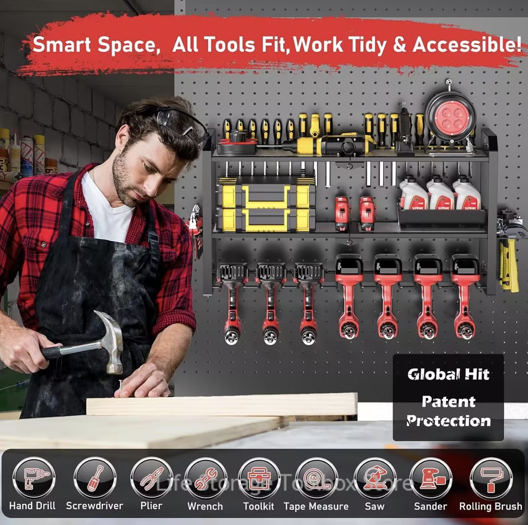 Multifunctional Wall Tool Stor - Tools In Electrical Workshop 评论和价格